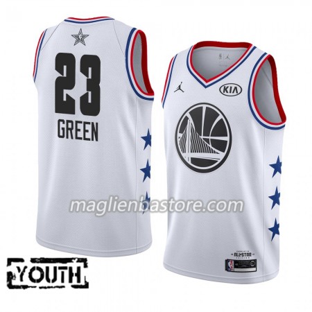 Maglia Golden State Warriors Draymond Green 23 2019 All-Star Jordan Brand Bianco Swingman - Bambino